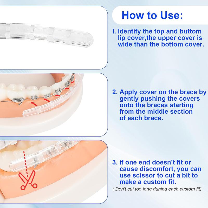 Comfort Braces Set - Mouth Guards, Teeth Guards, Bracket Protectors, Aligners, Soft and Comfortable, Portable Storage Box with Mirror