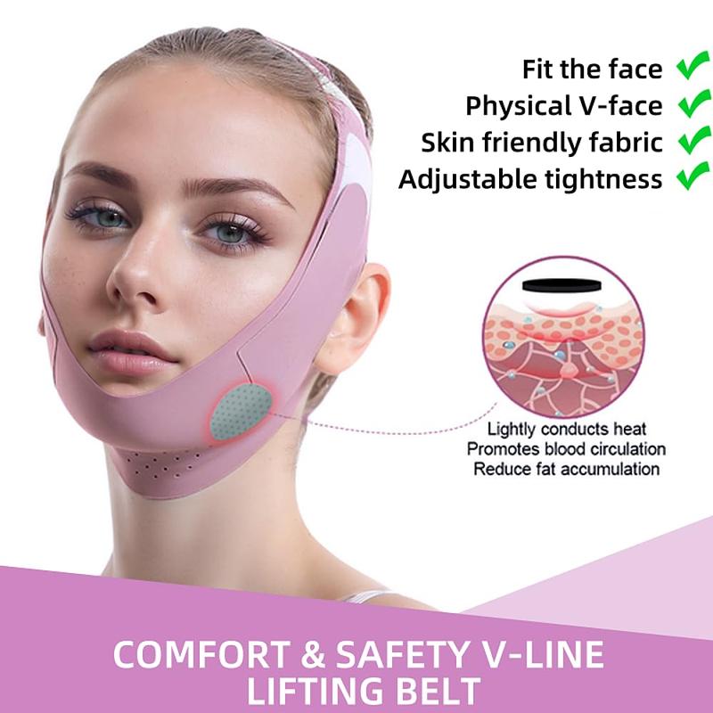 V-Line Mask Chin Up Mask V Shaped Face Mask Chin strap for sleeping, Jaw Exerciser Comfort Facial Skincare Adjustable Tightening