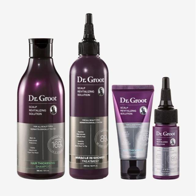 Dr. Groot Thicken & Smooth at Home and On The Go Bundle Biotin Conditioner Shampoo fuller hair Haircare Keratin Korean Moisture