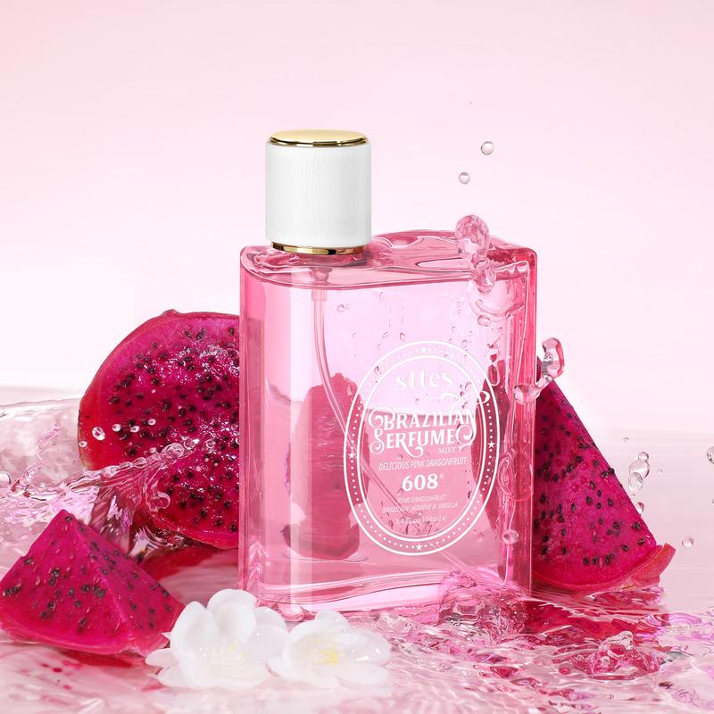 Sttes brazilian Perfume 608#（DELICIOUS PINK DRAGONFRUIT） - Eau De Perfume 100ml (3.4fl Oz)  Fruity and floral  (vanilla +Brazilian jasmine+red pitaya) sttes brazilian