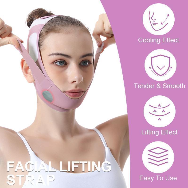 V-shaped Face Lift Band for Double Chin Slimming, Reusable Breathable Comfortable Face Lift Band, Facial Lifting Band, Comfortable Skincare Tool