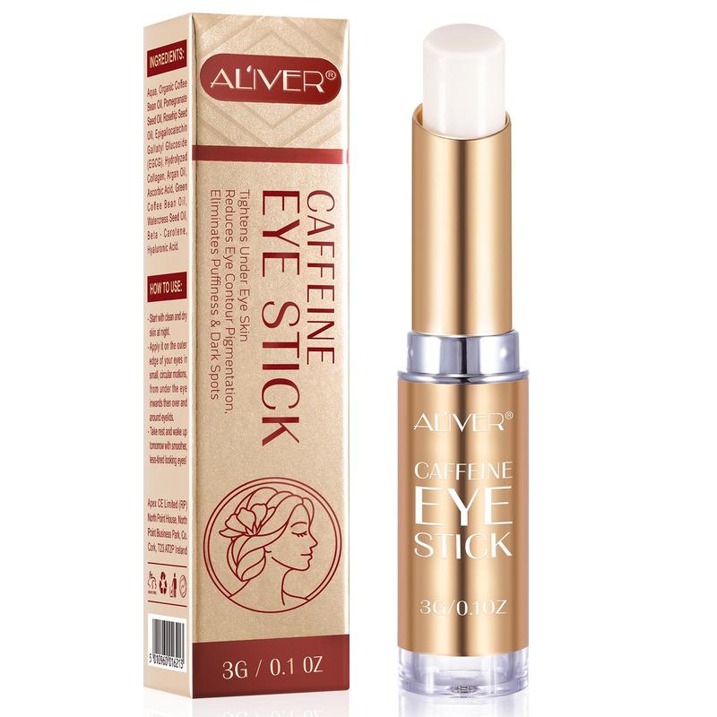 ALIVER Caffeine Eye Cream for Dark Circles – Caffeine Eye Stick to Hydrate the Eye Area – Skincare & Comfort