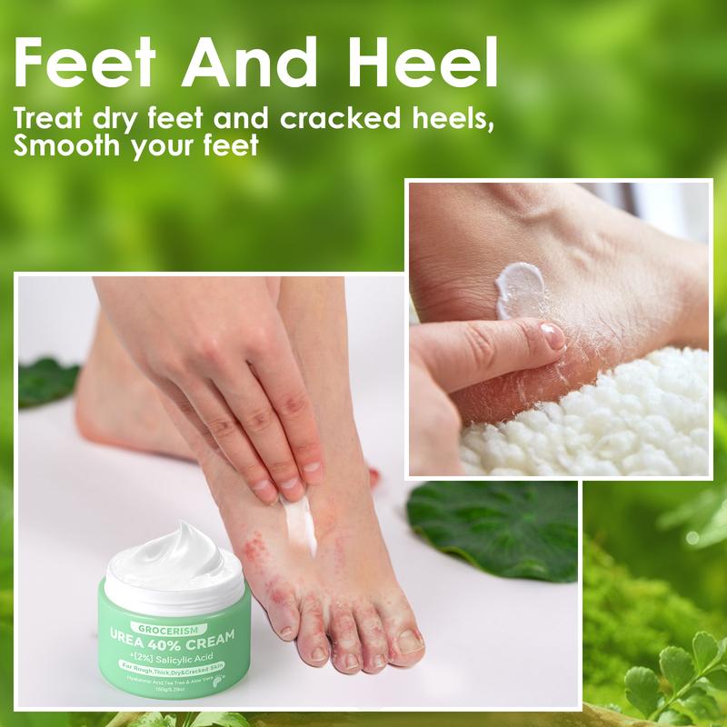 Urea Cream 40 Percent For Feet Plus 2% Salicylic Acid Foot Cream and Hand Cream, With Aloe Vera and Tea Tree For Deep Moisturizes,Callus Remover, Hydrating, Body Cream