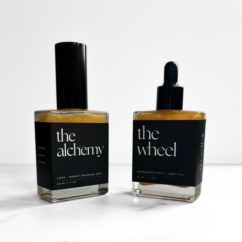 The Wheel | Abundance Ritual Bath + Body Oil  | Shimmer Oil | Crisp Apple + Sage + Cinnamon