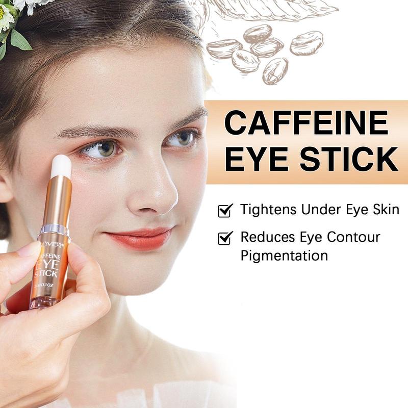 ALIVER Caffeine Eye Cream for Dark Circles – Caffeine Eye Stick to Hydrate the Eye Area – Skincare & Comfort