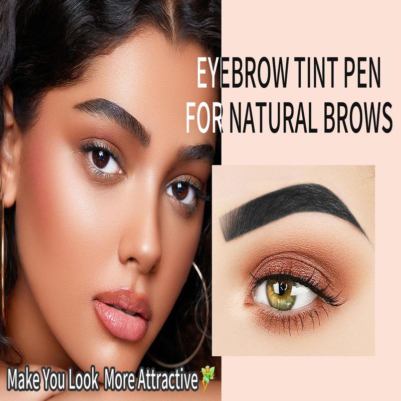 Double Ended Eyebrow Pencil, Thin Waterproof Eye Brow Pencil with Eyebrow Brush, Smudge Proof Eye Brow Pen, Long Lasting Eye Brow Styling Pen