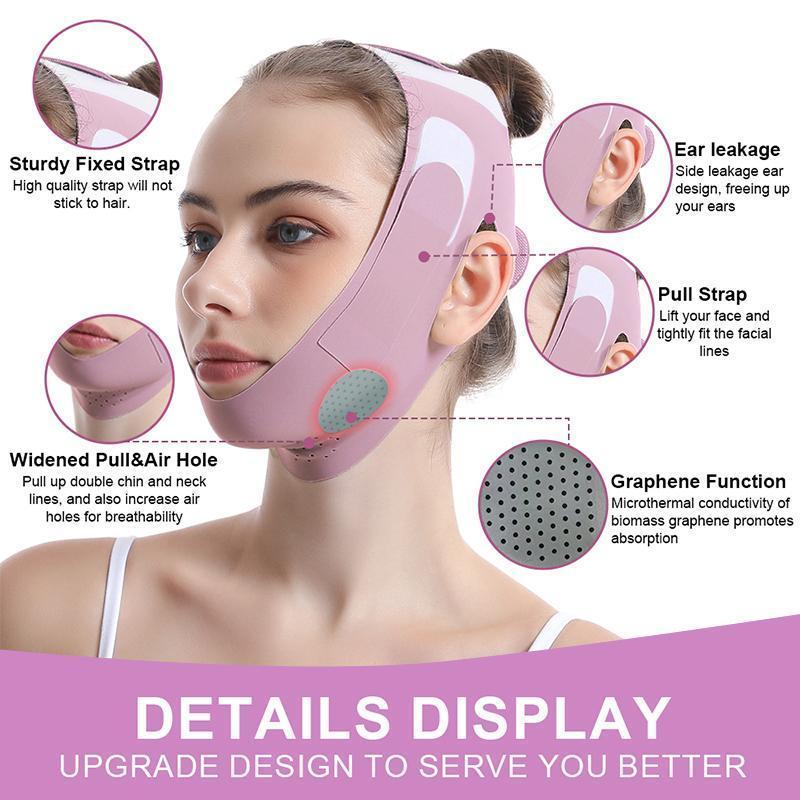 V-shaped Face Lift Band for Double Chin Slimming, Reusable Breathable Comfortable Face Lift Band, Facial Lifting Band, Comfortable Skincare Tool