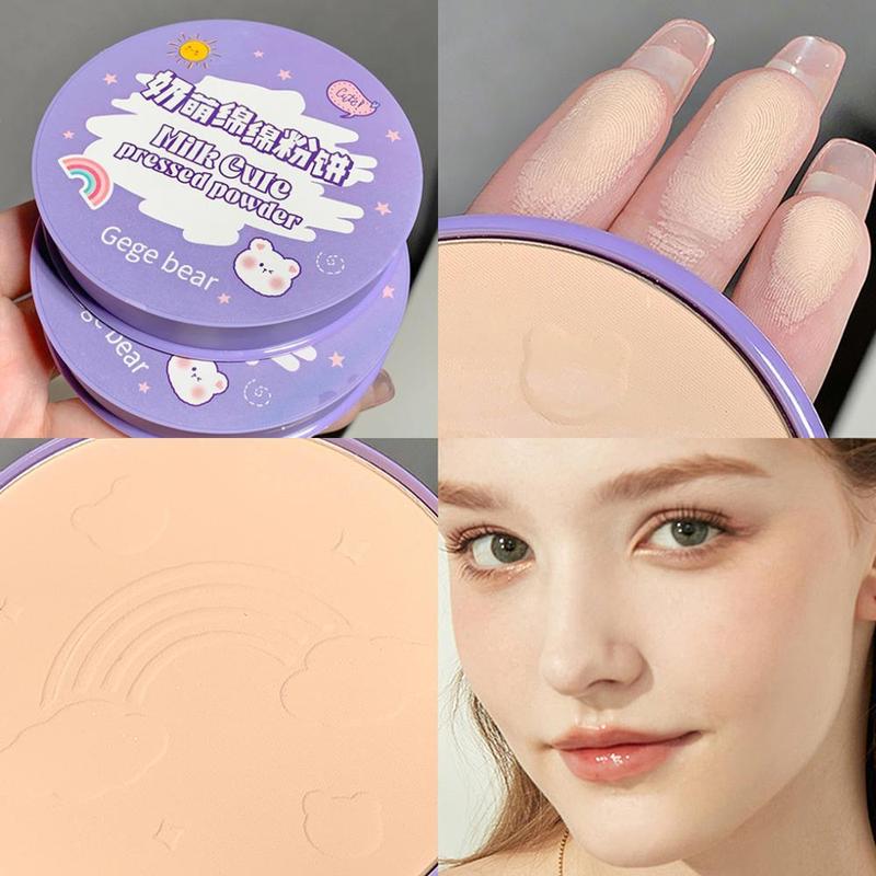 Brightening Matte Powder, 1 Count Oil Control Pressed Powder, Makeup Setting Powder Compact Powder, Matte Concealer Powder, Cosmetic Gift for Women and Girls