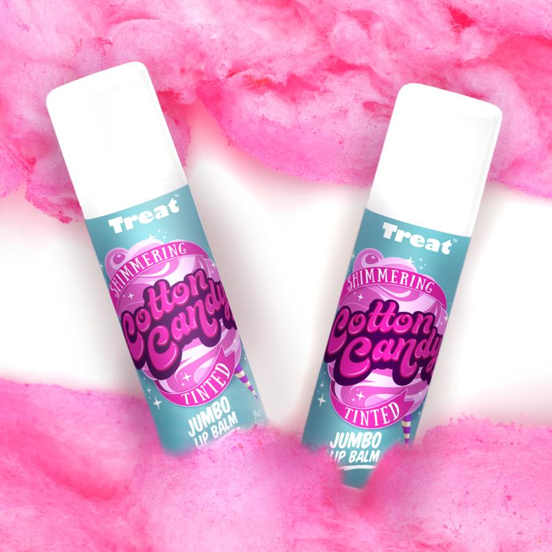 Shimmering Cotton Candy Tinted Jumbo Organic Lip Balm