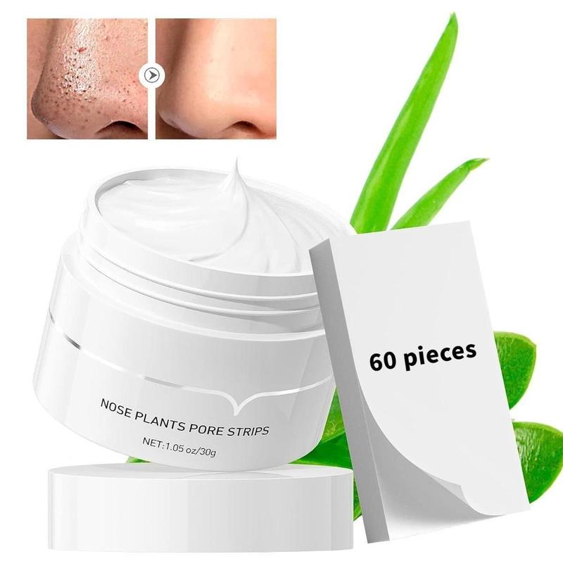 LANBENA Blackhead Remover Mask NosePhyto Pore Strips, Pore CleansingPurifying Exfoliating Mask Phyto AloeVera Blackhead Removal Mask FacialPeeling Nose Strip Acne Deep Cleansing30g 60 Sheets Skincare Comfort