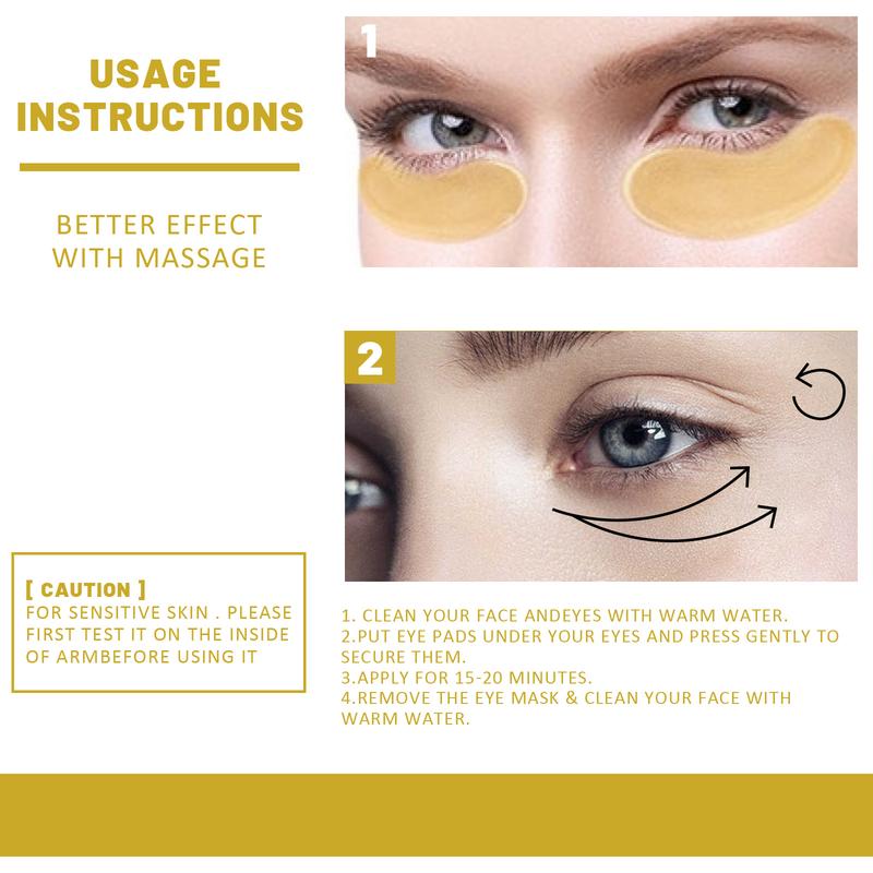 Revitalize tired eyes with EELHOE 24K Gold Eye Mask! Say goodbye to dark circles andpuffiness for a radiant, youthful look. Hydrate& soothe Gold Under Hyaluronic Acid