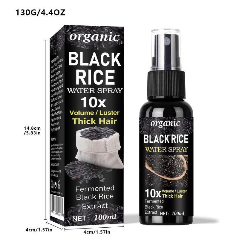 Organic Black Rice Water Spray, Hair Care Product for Improves Hair Quality, Black Rice Extract Hair Care Spray for Women & Men