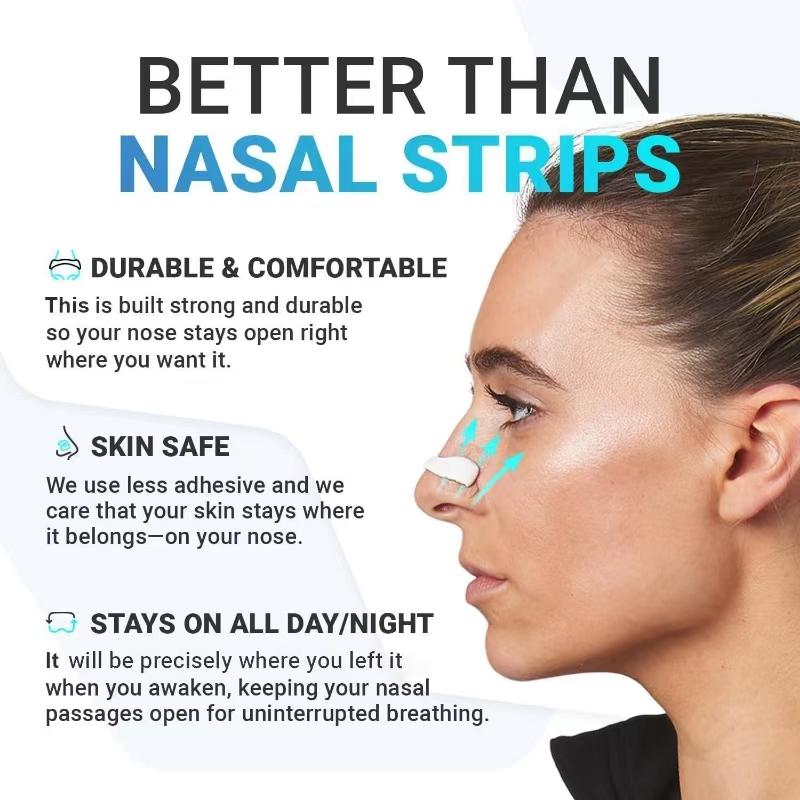 Magnetic Nasal strips , Breathing Refill Tabs Pack - Boost Oxygen, Improve Sleep Quality Snoring Solution- Sweat Resistant, Skin Safe Nasal Strips - Extra Strength Snore Stopper