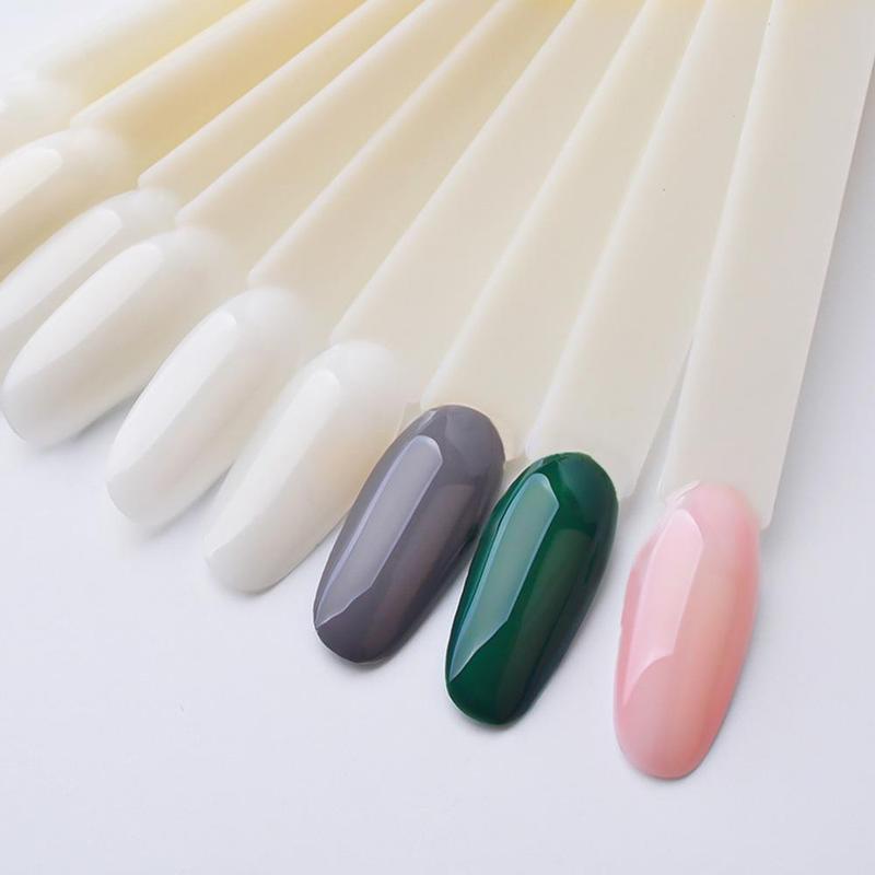 50pcs Oval Manicure Fan-Shaped Color Card, Nail Display Swatch, Manicure & Pedicure Tools