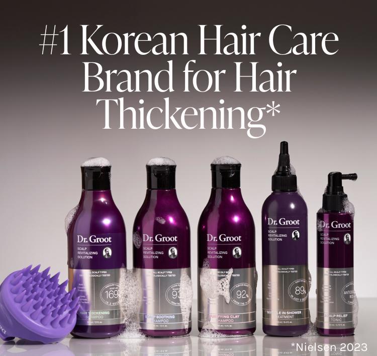 Dr. Groot Thicken & Smooth at Home and On The Go Bundle Biotin Conditioner Shampoo fuller hair Haircare Keratin Korean Moisture