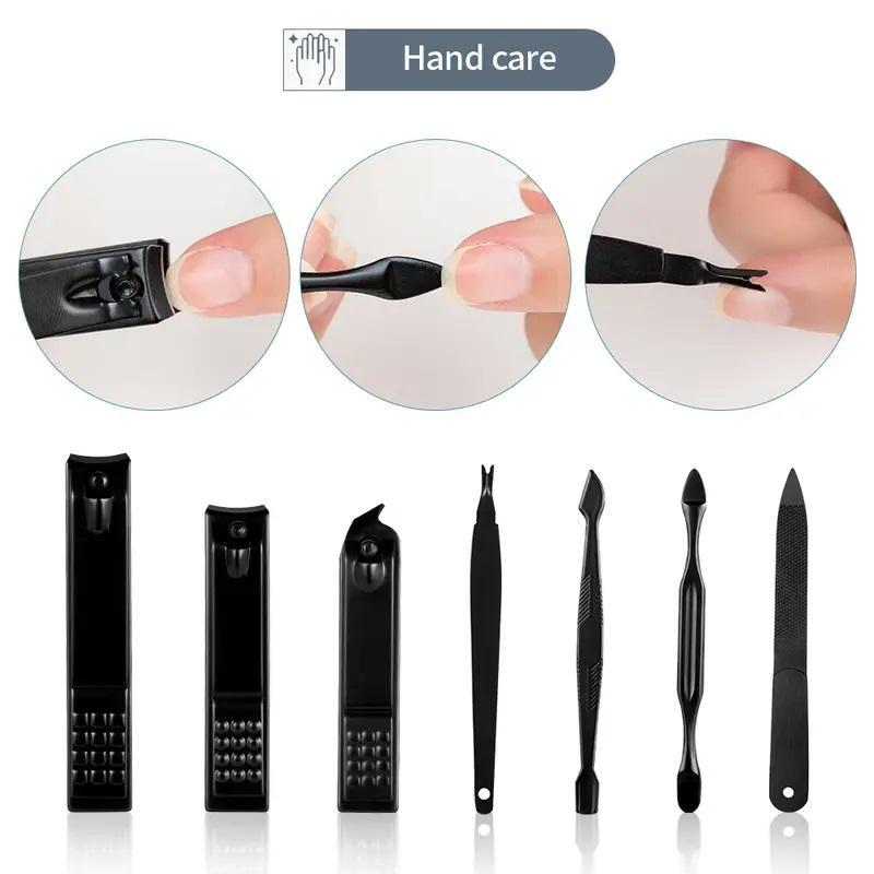 Professional Manicure Set with Storage Case, 1 Set Stainless Steel Manicure & Pedicure Tool, Manicure Tool for Home & Salon Use