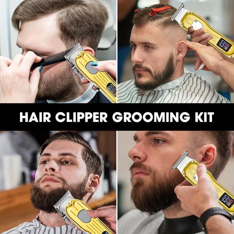 4 in 1 Hair Cutting Grooming Kit, 1 Set Professional Diffuser Hair Clippers and Shaver Set, Cordless Beard Trimming for Men, Rechargeable Barber Clippers Set for Winter, Christmas Gift, Stocking Fillers, New Year Gift