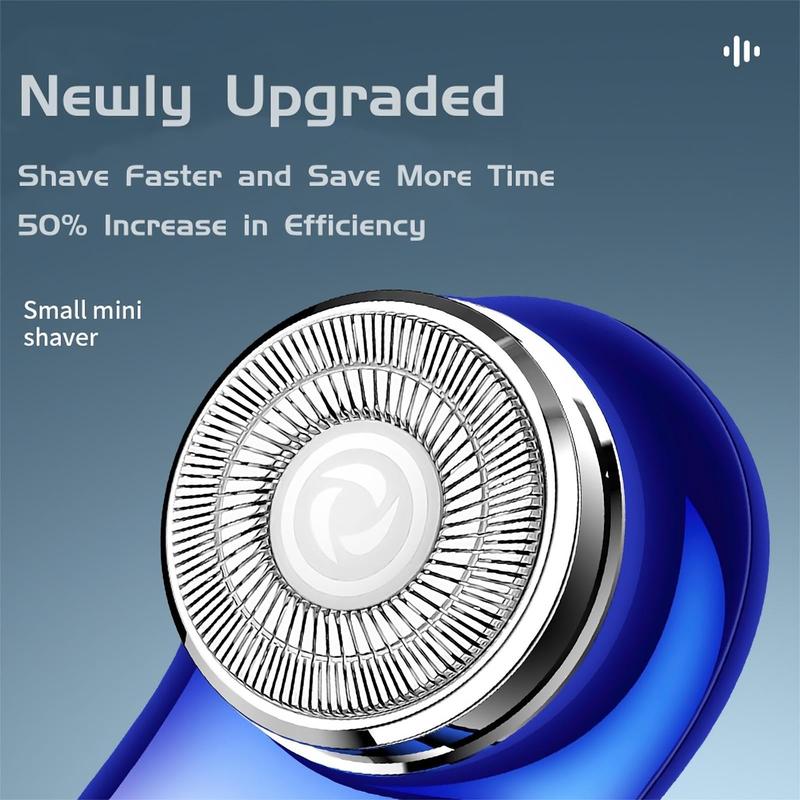 Mini Electric Shaver: Portable, Powerful, USB C Rechargeable, with Battery Level Display - Gray, Suitable for Travel Office Travel