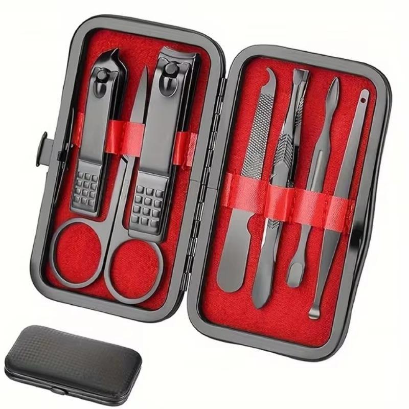 Professional Nail Clipper Set with Storage Box, 1 Set Portable Manicure & Pedicure Tool Set, Nail Care Tools for Home & Travel