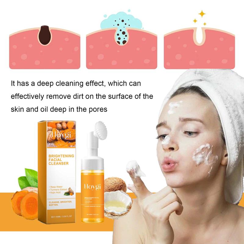 SY E-COMMERCE 3 Pcs Turmeric Wash and Care Three Piece Set, Turmeric Tablets, Turmeric Cleansing Mousse, Turmeric Soap Facial Cleansing Skincare Facial Cleansing Cleanser Comfort Facial Wash