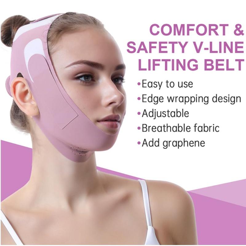 V-Line Mask Chin Up Mask V Shaped Face Mask Chin strap for sleeping, Jaw Exerciser Comfort Facial Skincare Adjustable Tightening