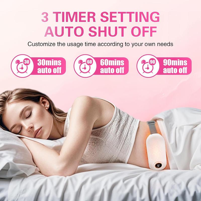 Heating Pad for Period Cramps 5000mAh, Portable Heating Pad with 6 Heating Levels and 6 Massage Modes, Menstrual Heating Pad with 3 Timer Auto Off Set Cordless Comfort