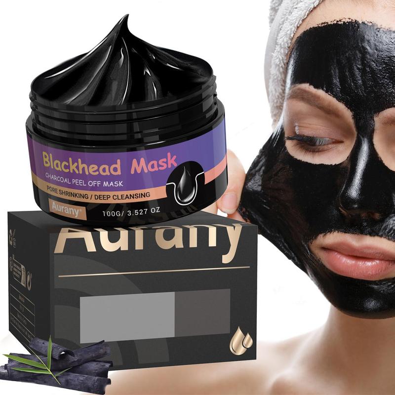 Charcoal Peel Off Blackhead Mask, Deep Cleansing Mask, Oil Control Facial Mask, Gentle Exfoliating Mask, Facial Skin Care Product for All Skin Types