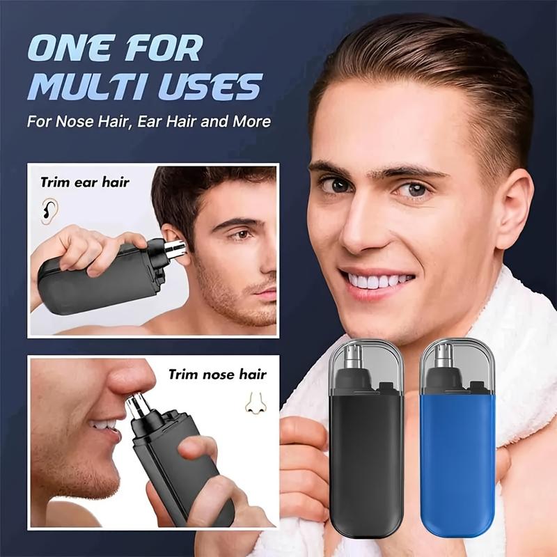 Portable Nose Hair Trimmer, Rechargeable Nose Hair Trimmer, Men's Beard and Nose Hair Trimmer, Painless Nose Hair Trimmer, Light Color