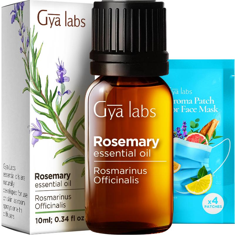 Gya Labs Rosemary Oil for Hair, Scalp, Skin - (0.34 fl oz) Rosemary Essential Oil