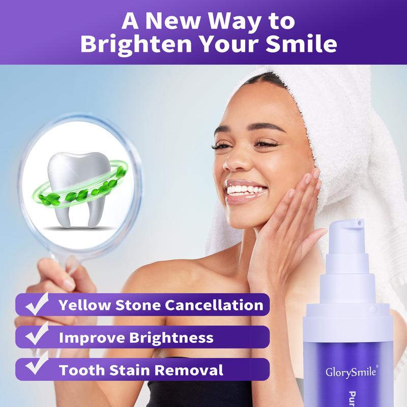 Dental Purple Toothpaste for Teeth Whitening, Tooth Stain Removal, Tooth Paint Booster for Brightness and Reduce Yellowing Gentle Daily Oral Foam purple toothpaste Sensitive