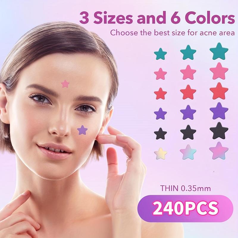 Star Shaped Acne Patch, 240pcs box Acne Covering Sticker for Men and Women, Skin Care Product for All Skin Types, Party Decoration