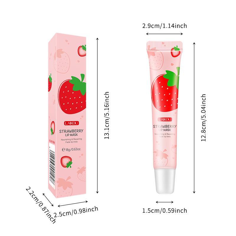 Hydrating Strawberry Skincare Lip Mask, Moisturizing Lip Mask, Comfort Lip Care Mask, Lip Care Moisturizer for Women & Girls