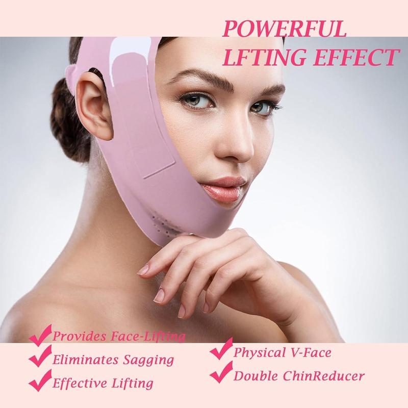 V-shaped Face Lift Band for Double Chin Slimming, Reusable Breathable Comfortable Face Lift Band, Facial Lifting Band, Comfortable Skincare Tool