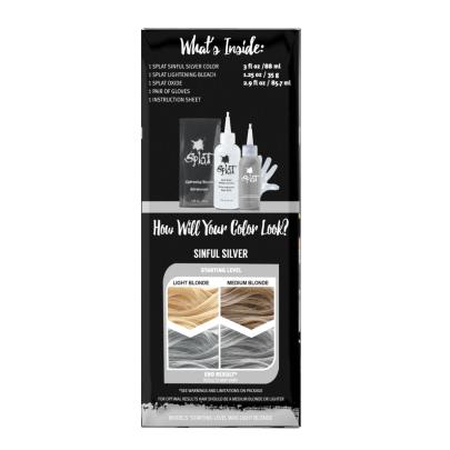 Sinful Silver: Original Silver Semi-Permanent Hair Dye Complete Kit with Bleach