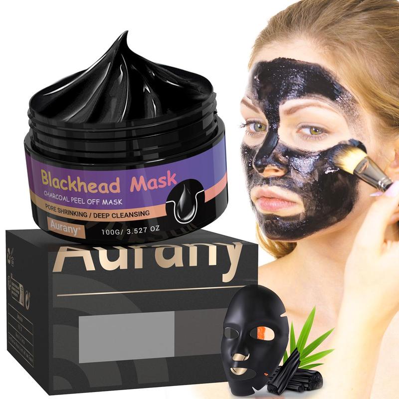 Charcoal Peel Off Blackhead Mask, Deep Cleansing Mask, Oil Control Facial Mask, Gentle Exfoliating Mask, Facial Skin Care Product for All Skin Types