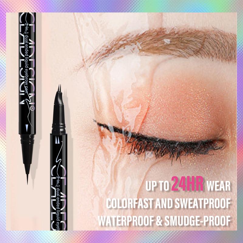 CEADESIGN Eyebrow Pen-Microblading hairlike browpen, Brow Pencil 2-in-1 Dual-Ended Eyebrow Pen with Micro-Fork-Tip Applicator