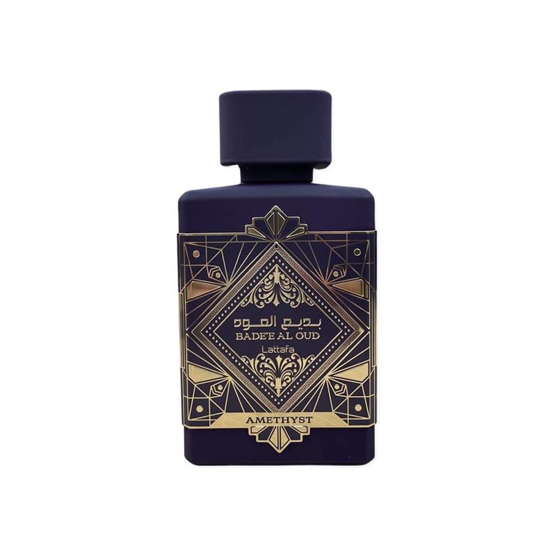 Badee Al Oud Amethyst By Lattafa Perfumes EDP 100ML 3.4OZ Vanilla Bergamot Scented Scent Cologne Aroma Fragrance Cosmetic