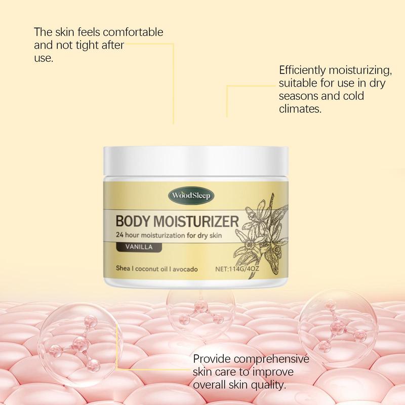 Vanilla Body Moisturizer, 1 Box Deep Moisturizing Body Cream, Hydrating Body Lotion for Women & Men, Body Care Product for Daily Use