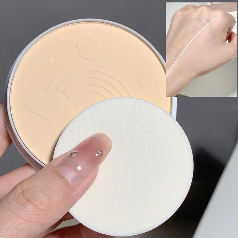 Brightening Matte Powder, 1 Count Oil Control Pressed Powder, Makeup Setting Powder Compact Powder, Matte Concealer Powder, Cosmetic Gift for Women and Girls