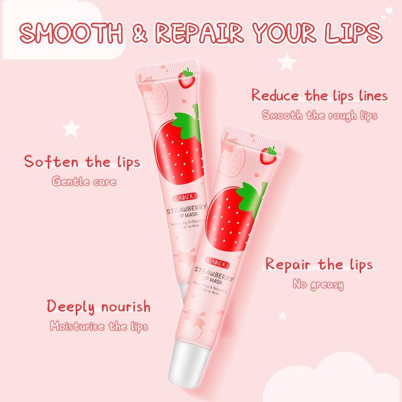 Hydrating Strawberry Skincare Lip Mask, Moisturizing Lip Mask, Comfort Lip Care Mask, Lip Care Moisturizer for Women & Girls