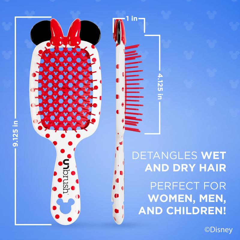 Disney Mickey Mouse and Minnie Mouse Edition UNbrush Detangle Hair Brush Haircare Lightweight Durable Smooth