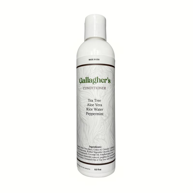 Gallagher's Conditioner  |  Tea Tree + Peppermint Scented Natural Ingredients  |  NO Sulfates, Parabens or Cancer Causing Chemicals