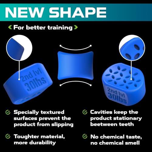 Jawline Exerciser for Men & Women - Powerful Jaw Trainer - Different Resistance Levels - Double Chin Reducer Eliminator - Silicone Jaw Toner Tablets - Face Neck Shaper & Strengthener Line Chewing Gum Thickened Absorbent