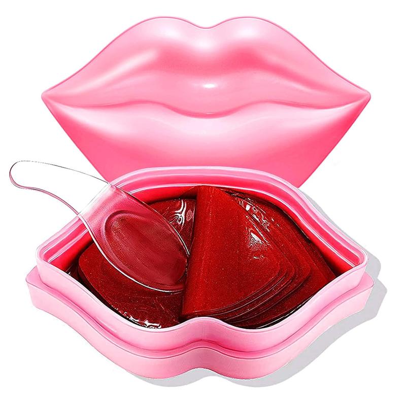 Moisturizing Plumping Lip Mask, Restores Moisture for Dry and Chapped Lips, Overnight Care for Soft, Smooth Lips, Gel Treatment Masks, Pink and Cherry Packaging