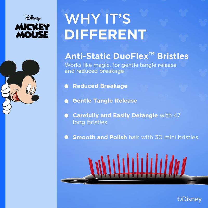 Disney Mickey Mouse and Minnie Mouse Edition UNbrush Detangle Hair Brush Haircare Lightweight Durable Smooth