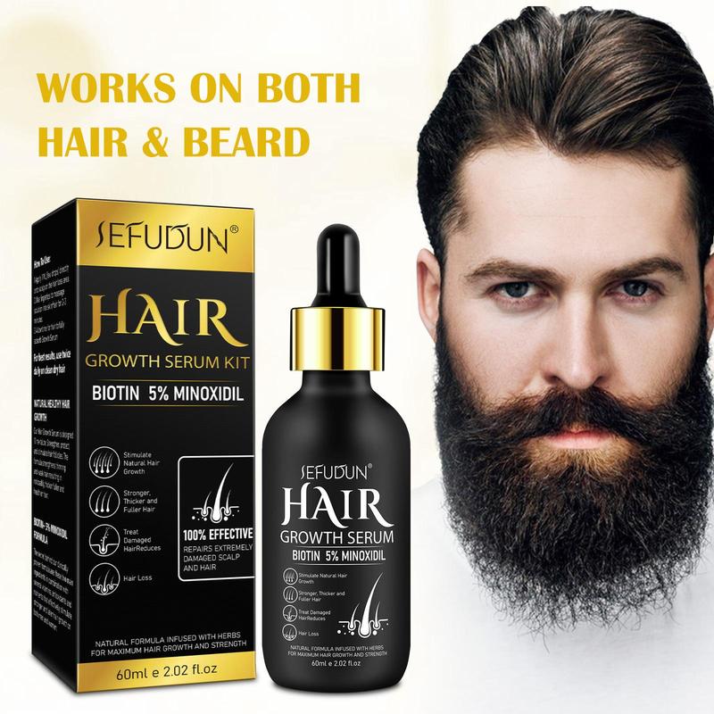 Sefudun 5% Minoxidil Hair Serum for Men and Women(60ml), Essential Products for Hair Care