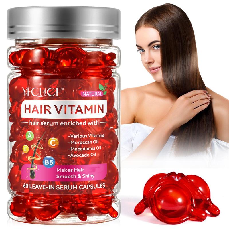 Hair Vitamin Capsule Serum, 2 Boxes Hair Care Capsules, No Need To Rinse, Moisturizing and Smoothing Hair Care Product for Women & Men