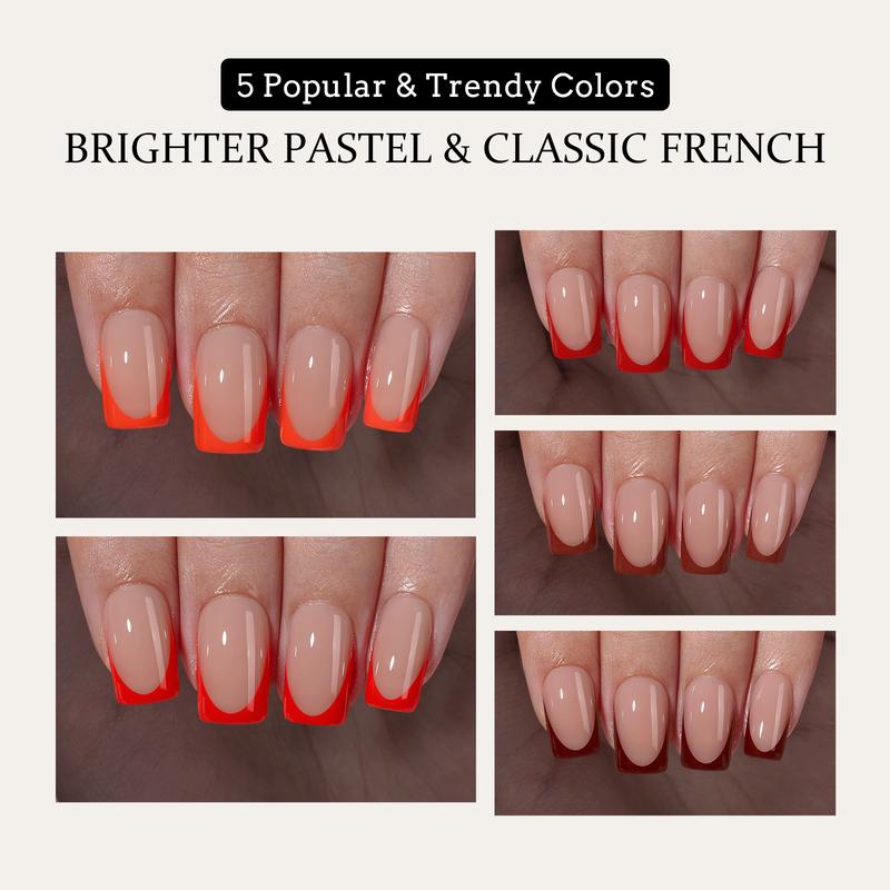 btartboxnails XCOATTIPS French Tip Press on Nails - Square or Almond Christmas Red Press On Nails , 46.99$ short Fake Nails Kit with UV Glue, Nails Lamp, All in One Soak Off Acrylic Fake Nail Extension