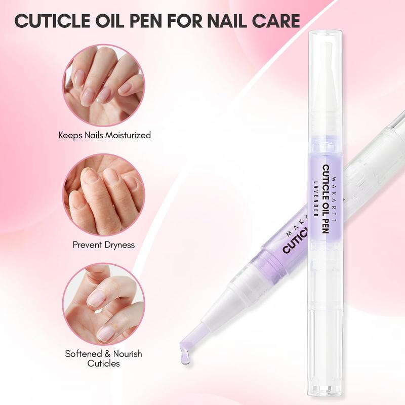 Makartt Cuticle Care Kit -  Cuticle Remover, Oil Pen, Trimmer, Nail File & Moisturizer Manicure Nail Care Nail Art