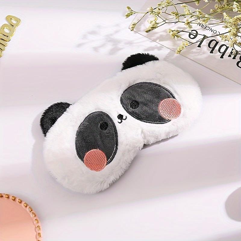 Comfortable Plush Cartoon Animal Eye Mask, Suitable for Sleep and Travel-Soft, Shading Eye Mask with Cute Design, Perfect for Airplane Travel and Nap Time